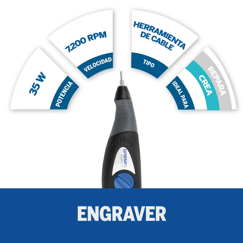 DREMEL ENGRAVER LÁPIZ GRABADOR ELÉCTRICO CON 2 ACCESORIOS, CAJA DE CARTON - Image 3