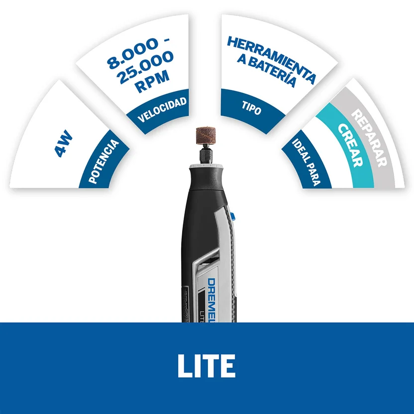 DREMEL 7760 LITE MOTOTOOL INALÁMBRICA 3,6V CON 10 ACCESORIOS - Image 2